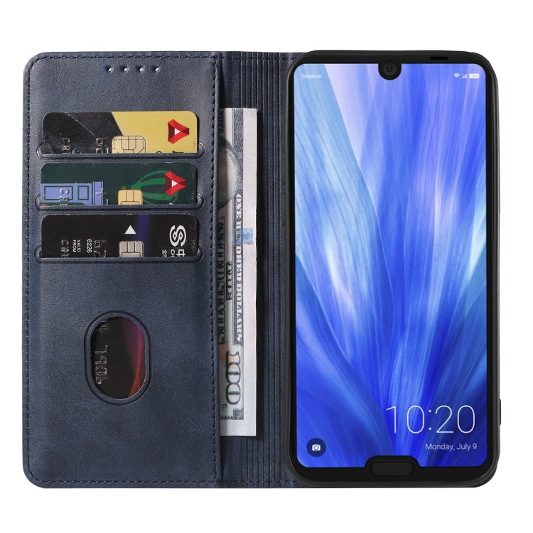 For Sharp Aquos R3 / SHV44 / SH-04L Magnetic Closure Leather Phone Case