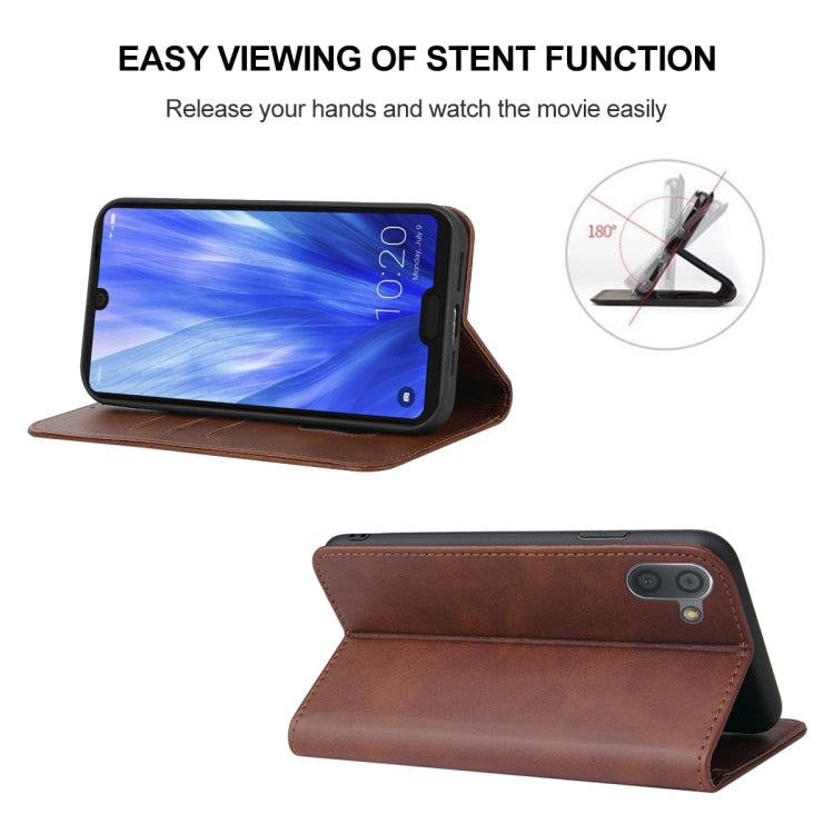 For Sharp Aquos R3 / SHV44 / SH-04L Magnetic Closure Leather Phone Case