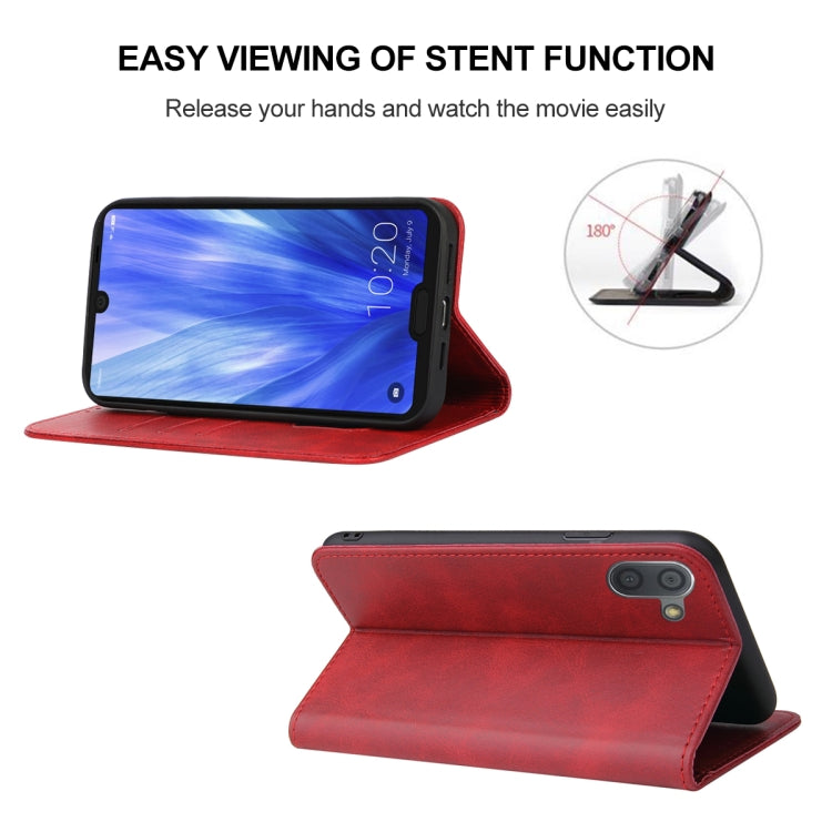 For Sharp Aquos R3 / SHV44 / SH-04L Magnetic Closure Leather Phone Case