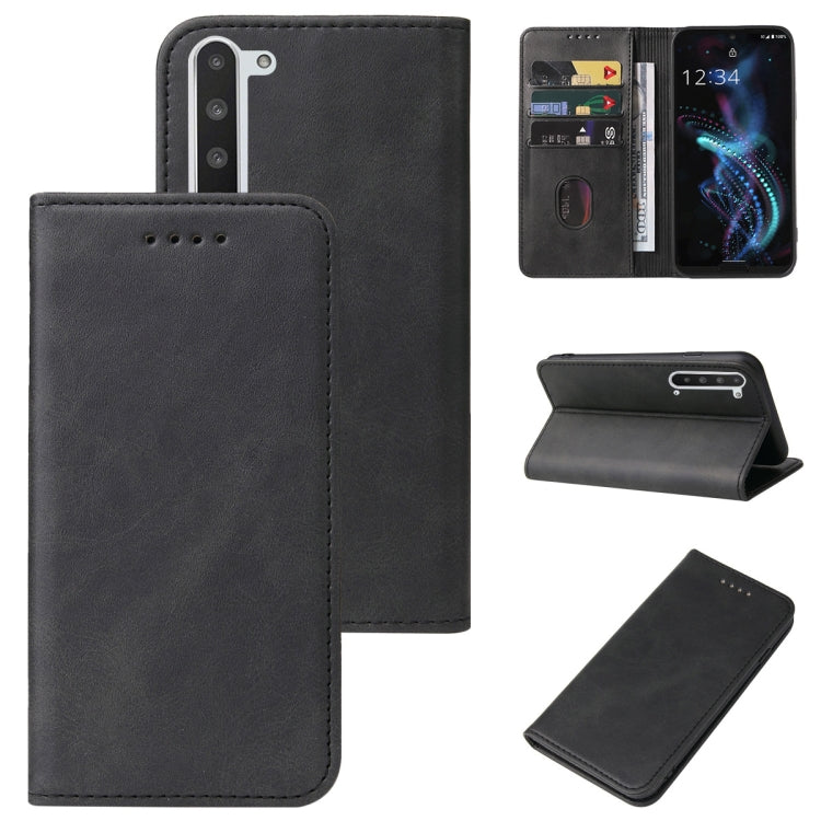 For Sharp Aquos R5G Magnetic Closure Leather Phone Case