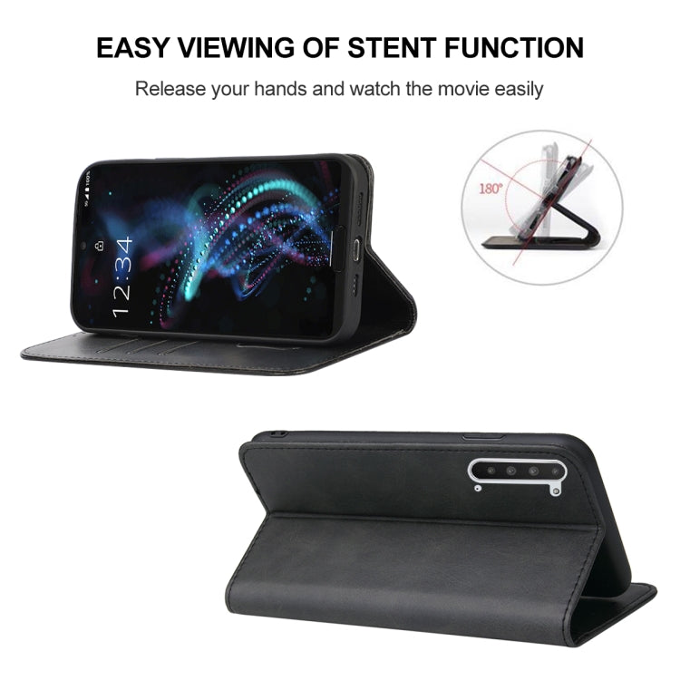 For Sharp Aquos R5G Magnetic Closure Leather Phone Case