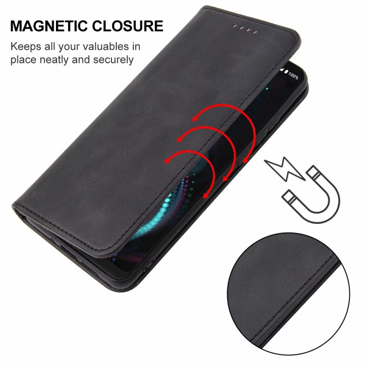 For Sharp Aquos R5G Magnetic Closure Leather Phone Case