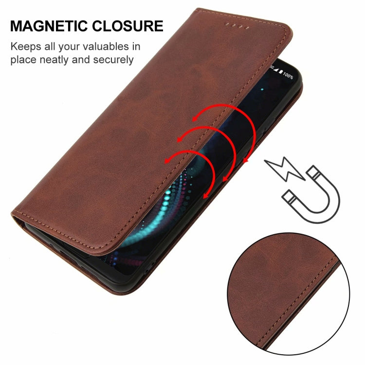 For Sharp Aquos R5G Magnetic Closure Leather Phone Case
