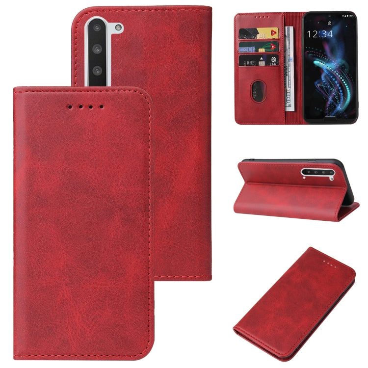 For Sharp Aquos R5G Magnetic Closure Leather Phone Case