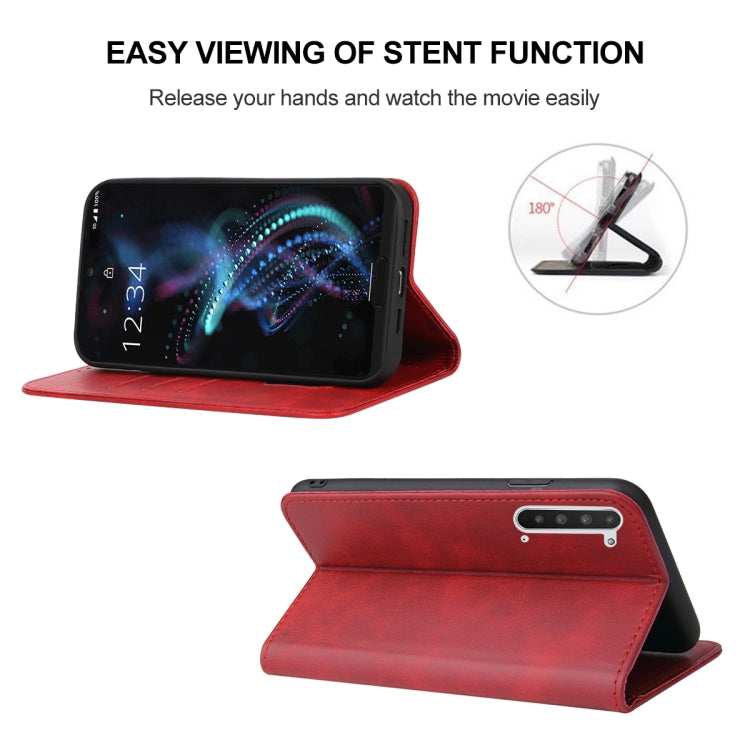 For Sharp Aquos R5G Magnetic Closure Leather Phone Case