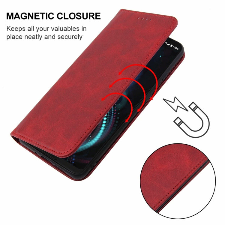 For Sharp Aquos R5G Magnetic Closure Leather Phone Case