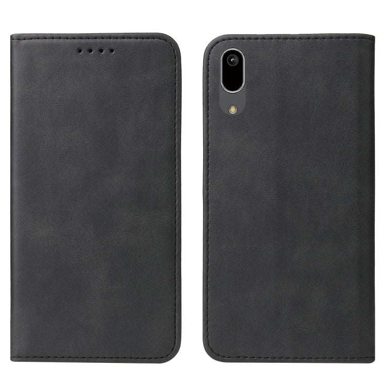 For Sharp Aquos Sense 3 Basic Magnetic Closure Leather Phone Case