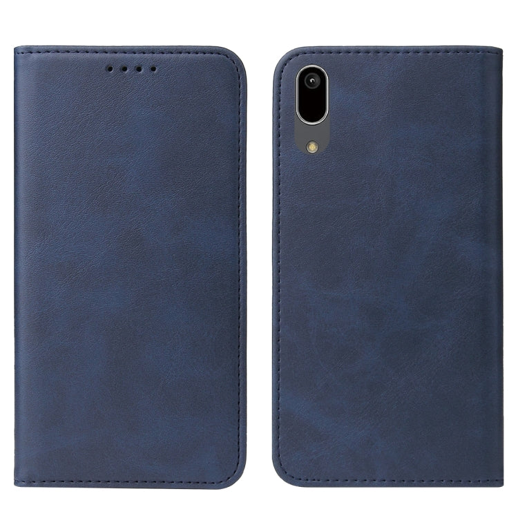 For Sharp Aquos Sense 3 Basic Magnetic Closure Leather Phone Case