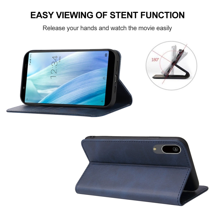 For Sharp Aquos Sense 3 Basic Magnetic Closure Leather Phone Case