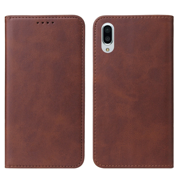 For Sharp Aquos Sense 3 Plus Magnetic Closure Leather Phone Case
