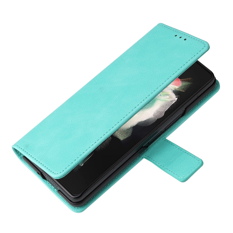 For Samsung Galaxy Z Fold4 Lambskin Flip Leather Phone Case with Pen Slot
