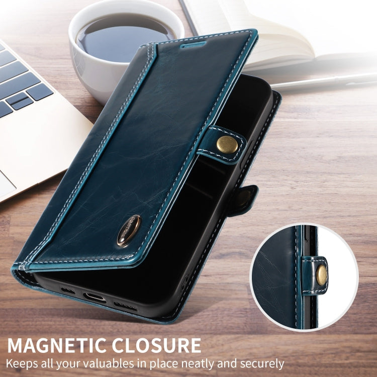 For iPhone 14 Pro Max GQUTROBE RFID Blocking Oil Wax Leather Case