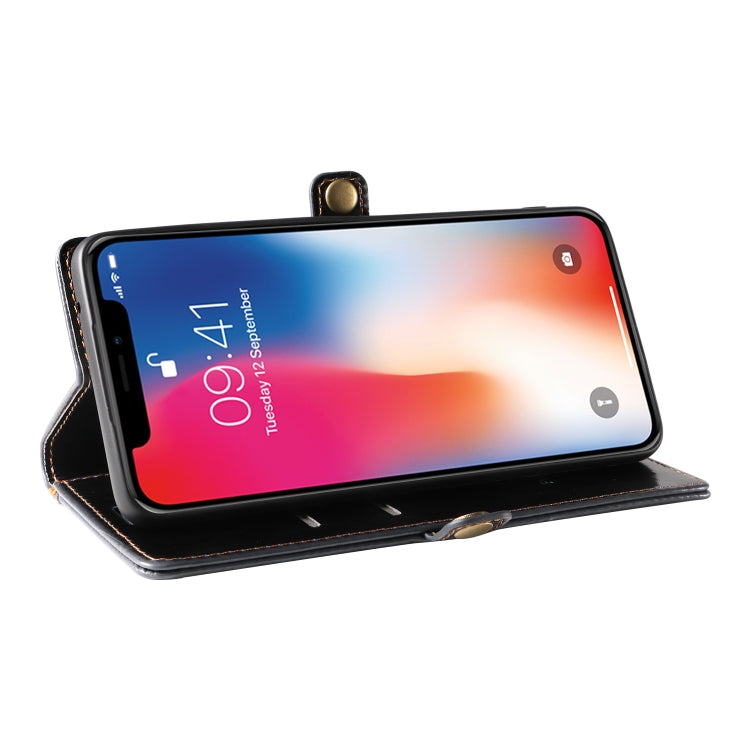 For iPhone X / XS GQUTROBE RFID Blocking Oil Wax Leather Case