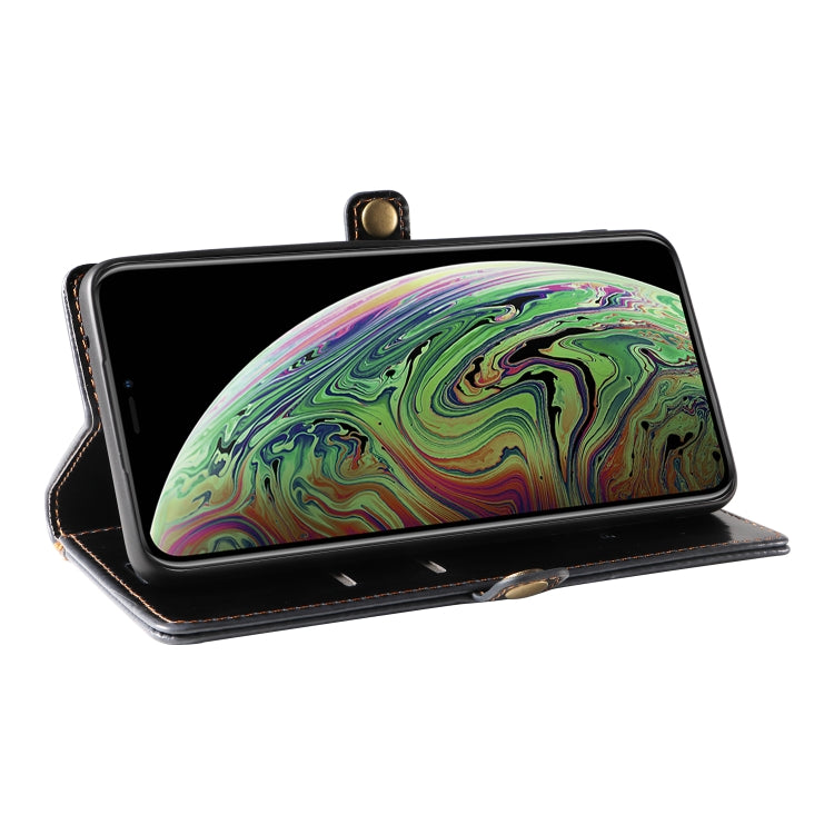 For iPhone XS Max GQUTROBE RFID Blocking Oil Wax Leather Case