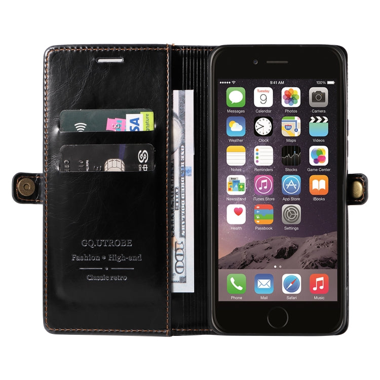 For iPhone SE 2022 / SE 2020 / 8 / 7 GQUTROBE RFID Blocking Oil Wax Leather Case