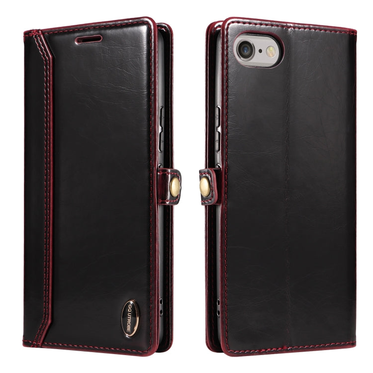For iPhone SE 2022 / SE 2020 / 8 / 7 GQUTROBE RFID Blocking Oil Wax Leather Case