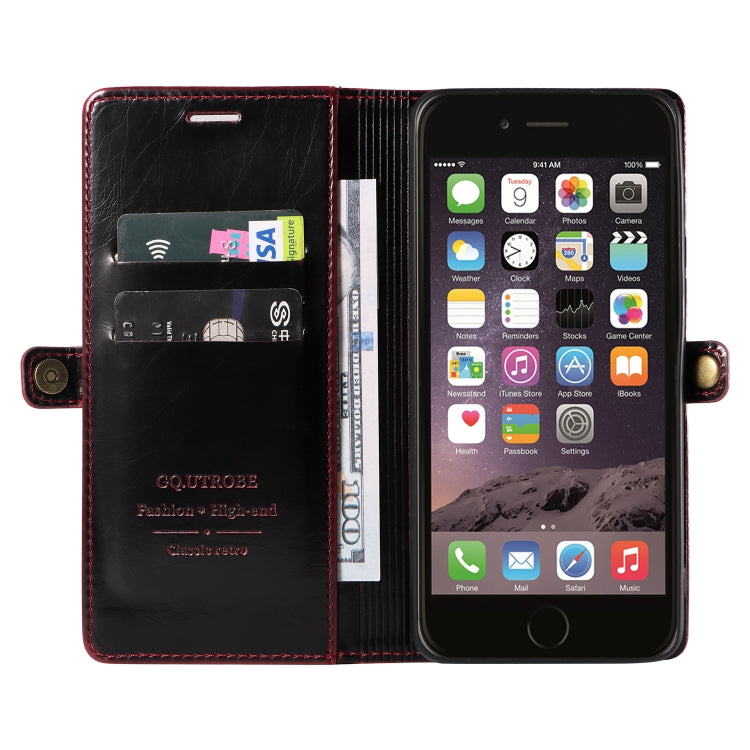 For iPhone SE 2022 / SE 2020 / 8 / 7 GQUTROBE RFID Blocking Oil Wax Leather Case