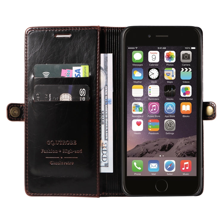 For iPhone SE 2022 / SE 2020 / 8 / 7 GQUTROBE RFID Blocking Oil Wax Leather Case