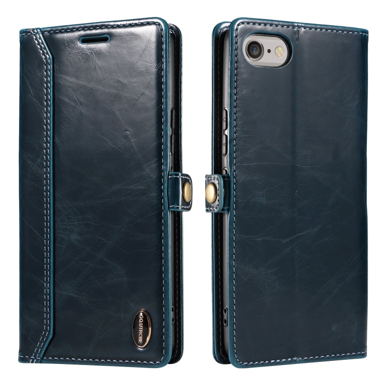 For iPhone SE 2022 / SE 2020 / 8 / 7 GQUTROBE RFID Blocking Oil Wax Leather Case