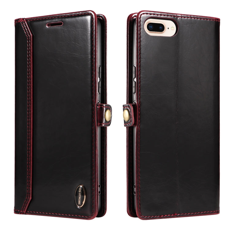 GQUTROBE RFID Blocking Oil Wax Leather Case For iPhone 7 Plus / 8 Plus
