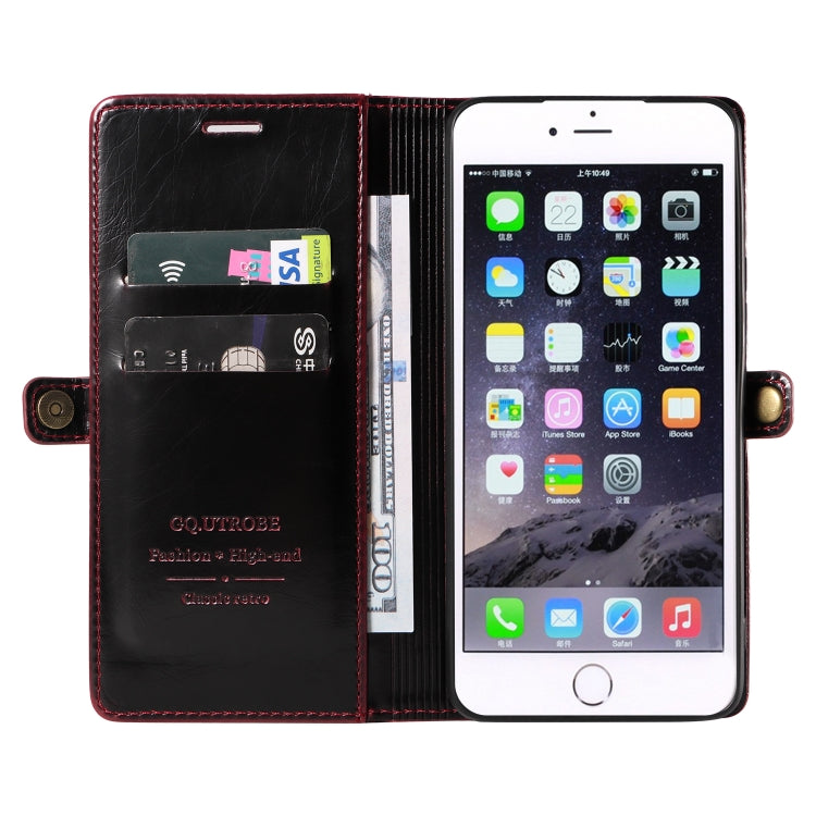 GQUTROBE RFID Blocking Oil Wax Leather Case For iPhone 7 Plus / 8 Plus