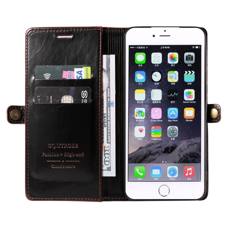 GQUTROBE RFID Blocking Oil Wax Leather Case For iPhone 7 Plus / 8 Plus