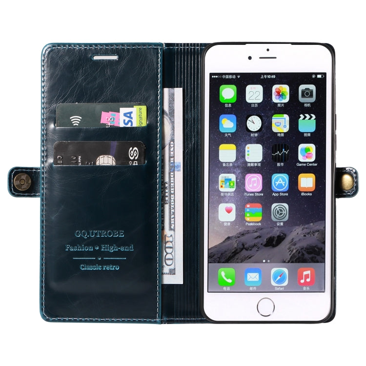 GQUTROBE RFID Blocking Oil Wax Leather Case For iPhone 7 Plus / 8 Plus