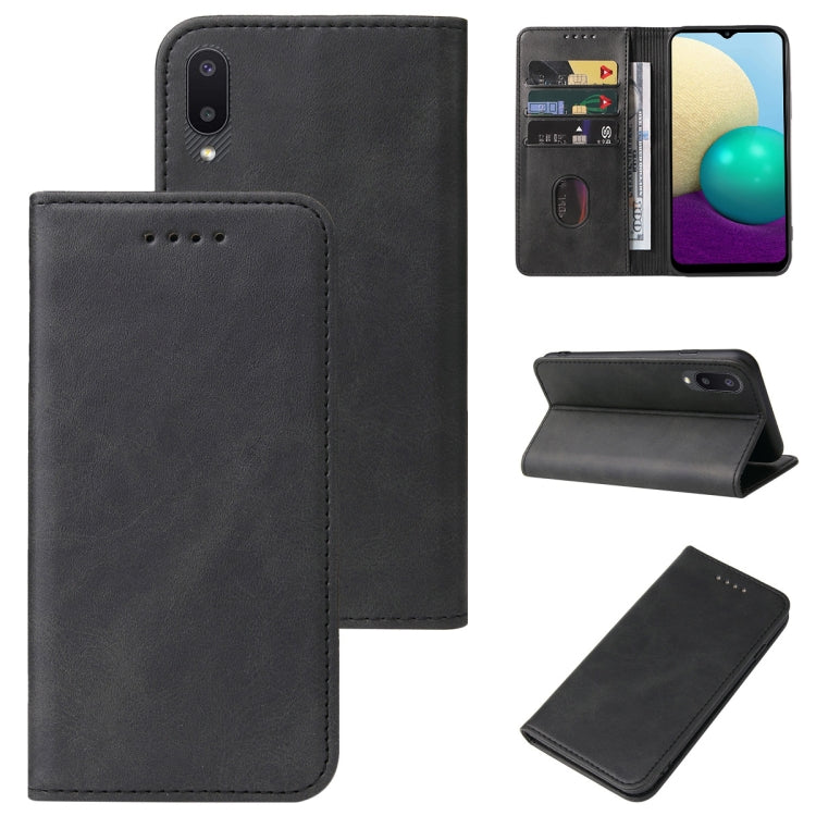 For Samsung Galaxy A02 / M02 Magnetic Closure Leather Phone Case