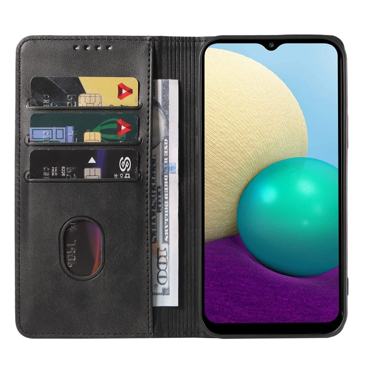 For Samsung Galaxy A02 / M02 Magnetic Closure Leather Phone Case