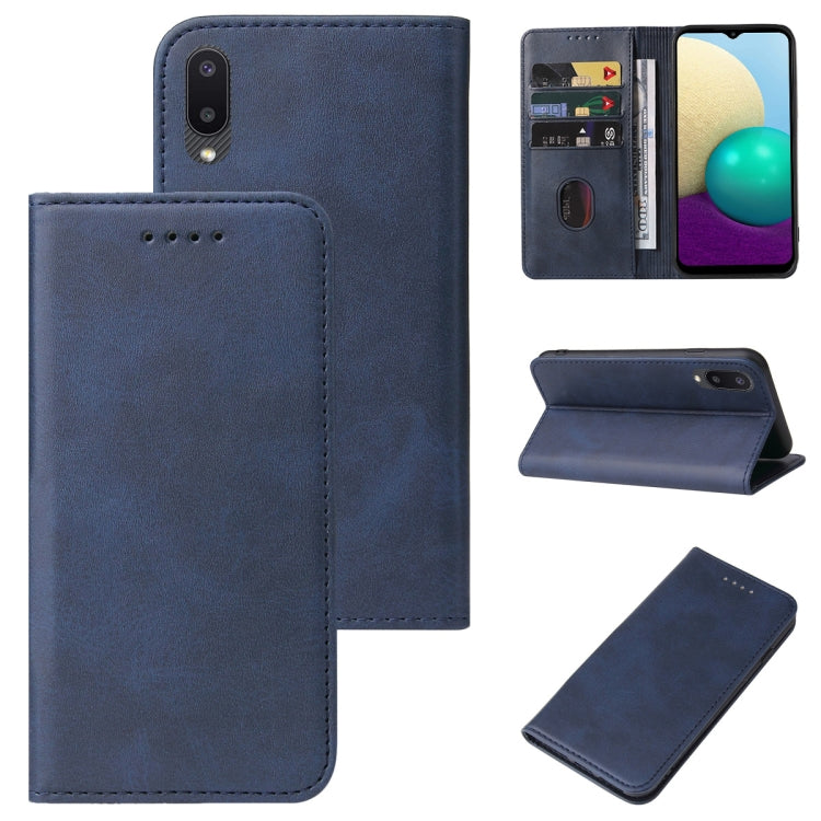 For Samsung Galaxy A02 / M02 Magnetic Closure Leather Phone Case