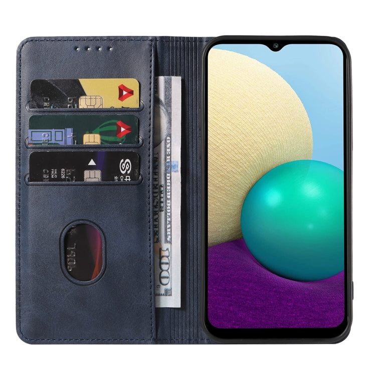 For Samsung Galaxy A02 / M02 Magnetic Closure Leather Phone Case