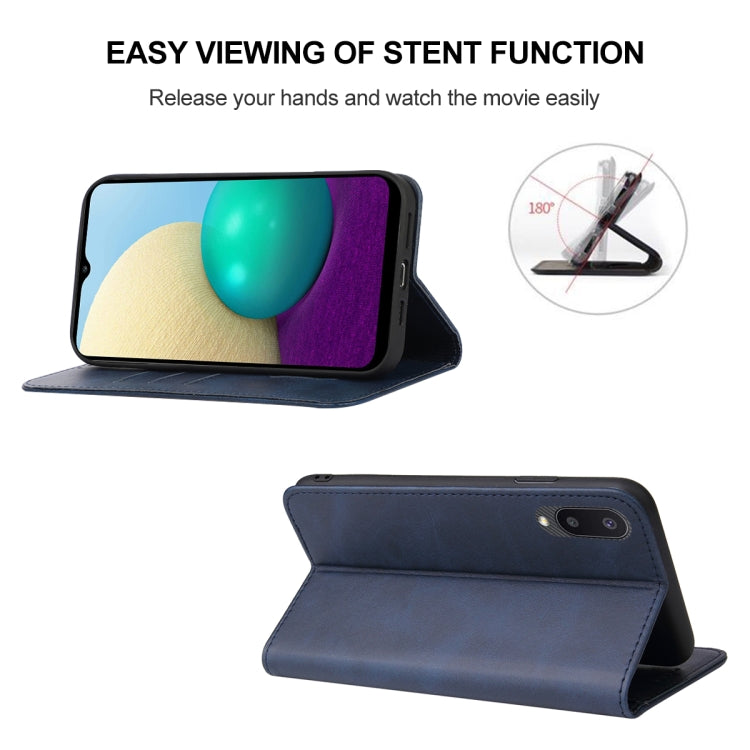 For Samsung Galaxy A02 / M02 Magnetic Closure Leather Phone Case