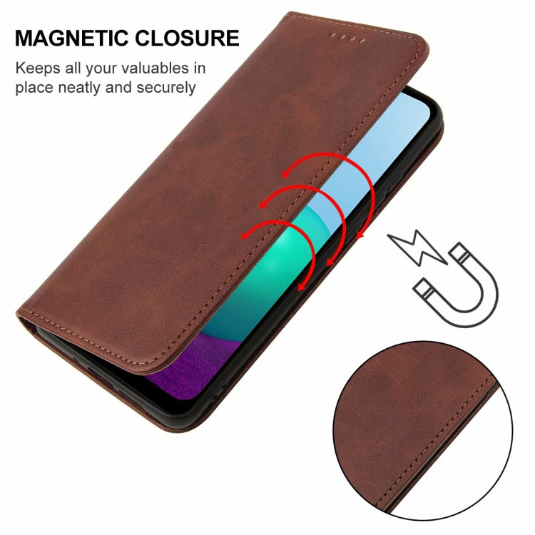 For Samsung Galaxy A02 / M02 Magnetic Closure Leather Phone Case