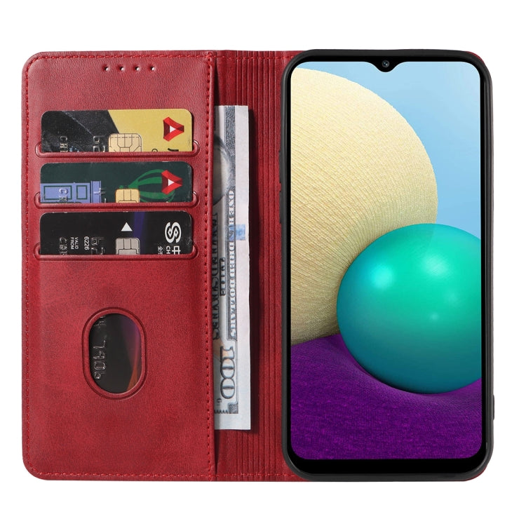 For Samsung Galaxy A02 / M02 Magnetic Closure Leather Phone Case