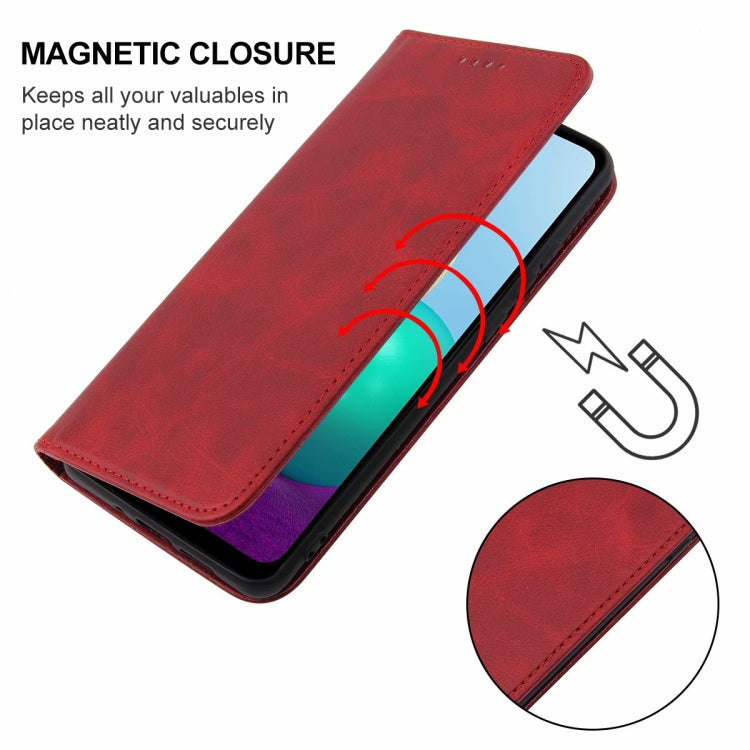 For Samsung Galaxy A02 / M02 Magnetic Closure Leather Phone Case