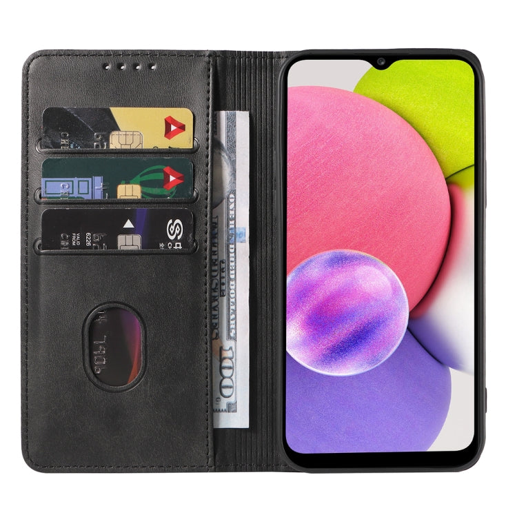 For Samsung Galaxy A03s 166mm Magnetic Closure Leather Phone Case