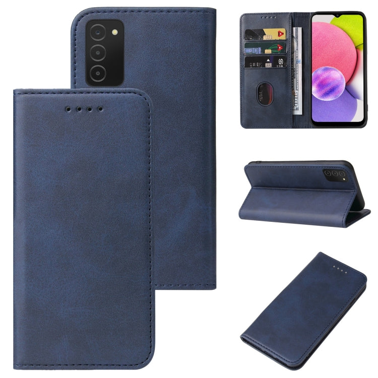 For Samsung Galaxy A03s 166mm Magnetic Closure Leather Phone Case
