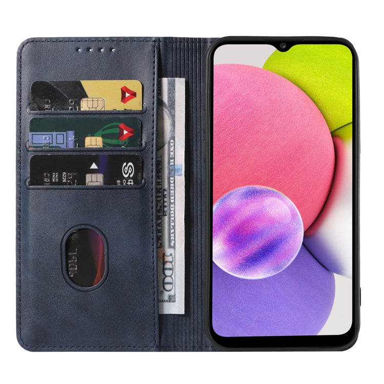 For Samsung Galaxy A03s 166mm Magnetic Closure Leather Phone Case