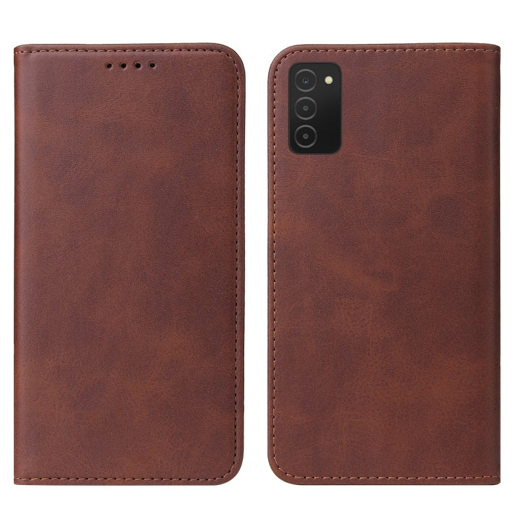 For Samsung Galaxy A03s 166mm Magnetic Closure Leather Phone Case