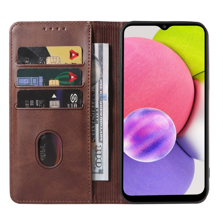 For Samsung Galaxy A03s 166mm Magnetic Closure Leather Phone Case