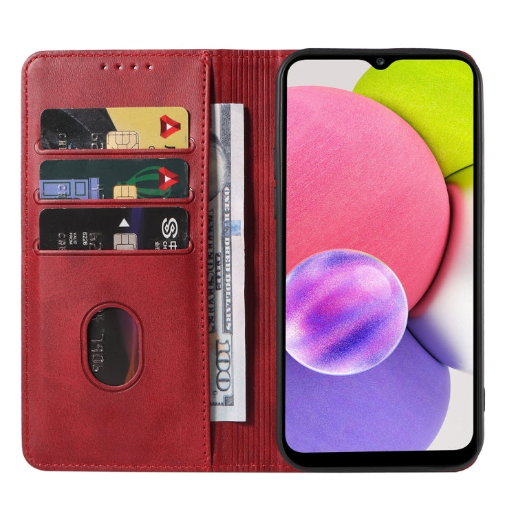 For Samsung Galaxy A03s 166mm Magnetic Closure Leather Phone Case