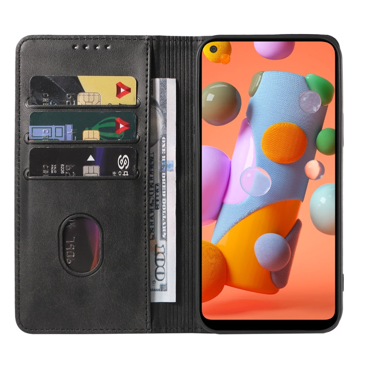 For Samsung Galaxy A11 Magnetic Closure Leather Phone Case