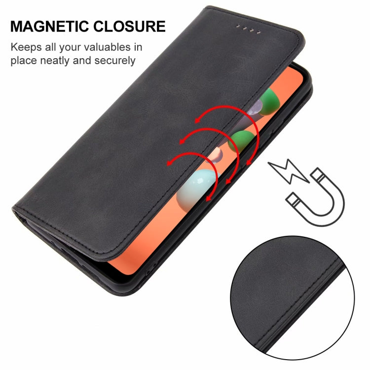For Samsung Galaxy A11 Magnetic Closure Leather Phone Case