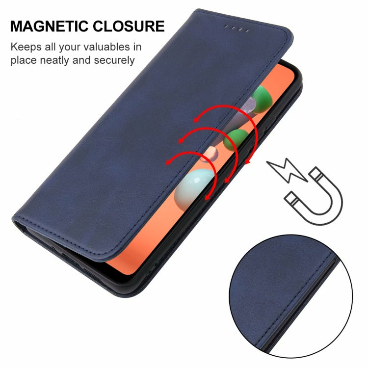 For Samsung Galaxy A11 Magnetic Closure Leather Phone Case
