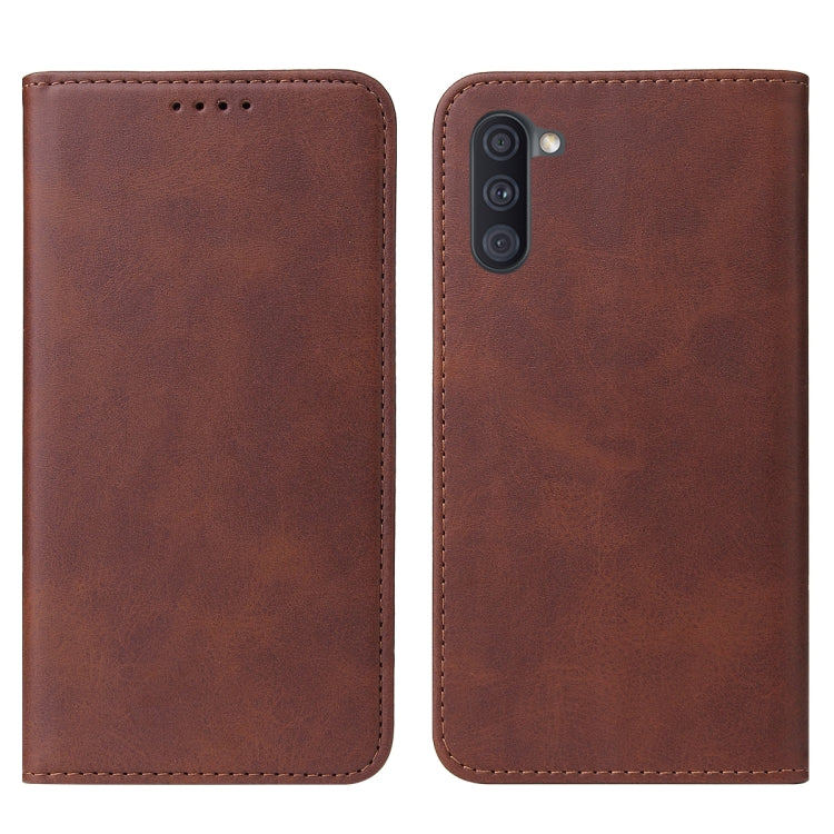 For Samsung Galaxy A11 Magnetic Closure Leather Phone Case