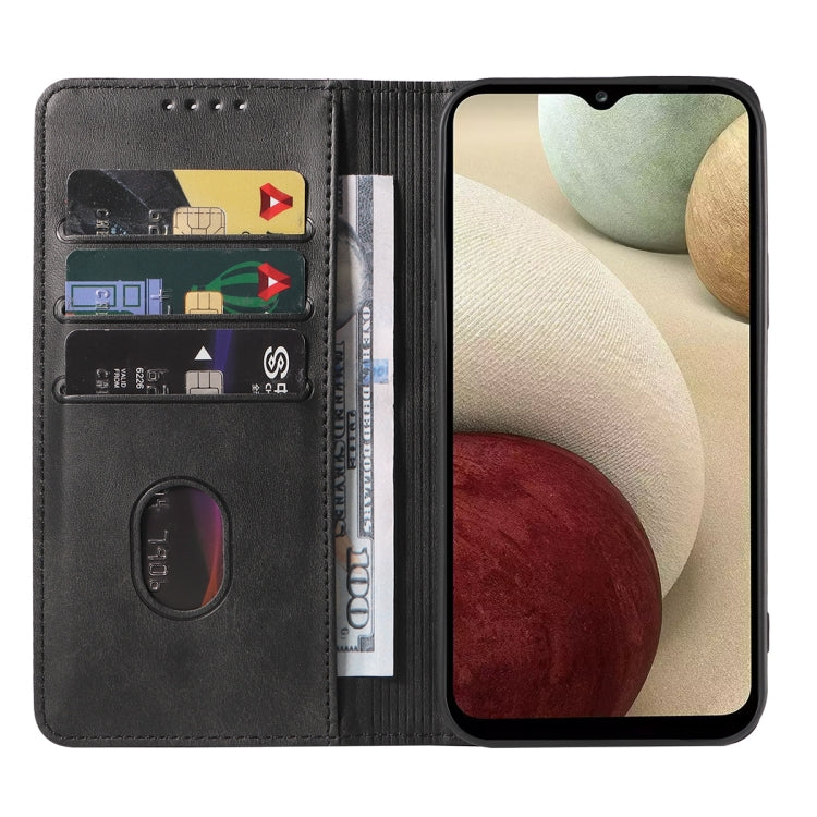 For Samsung Galaxy A12 5G Magnetic Closure Leather Phone Case