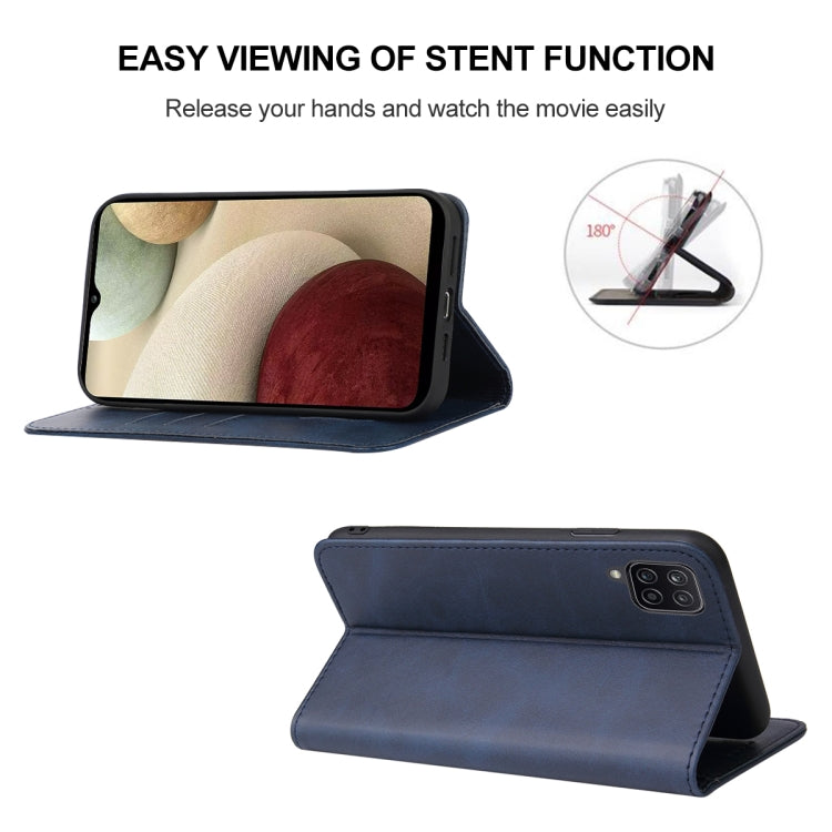 For Samsung Galaxy A12 5G Magnetic Closure Leather Phone Case