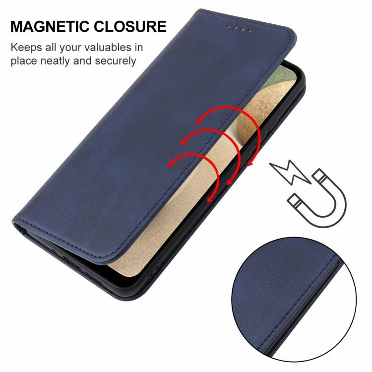 For Samsung Galaxy A12 5G Magnetic Closure Leather Phone Case