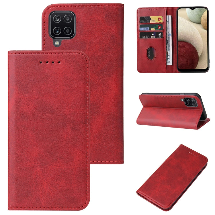 For Samsung Galaxy A12 5G Magnetic Closure Leather Phone Case