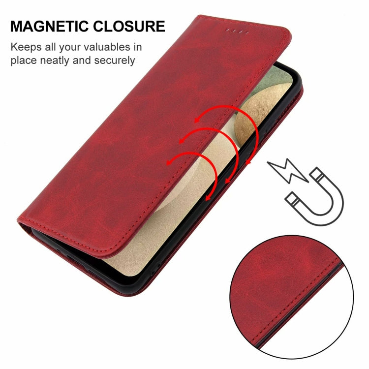 For Samsung Galaxy A12 5G Magnetic Closure Leather Phone Case